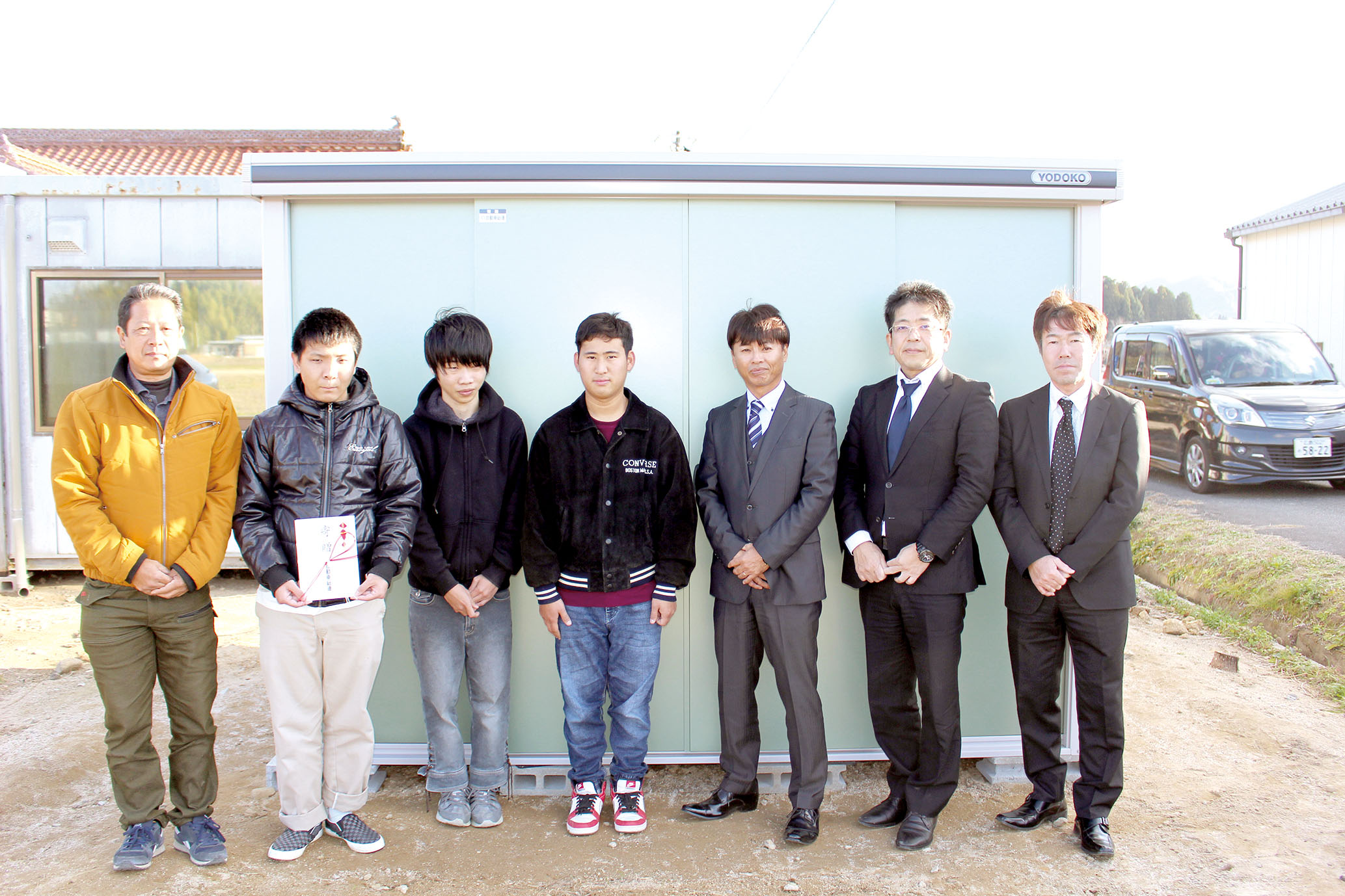 NPO法人「きずな」に物置寄贈