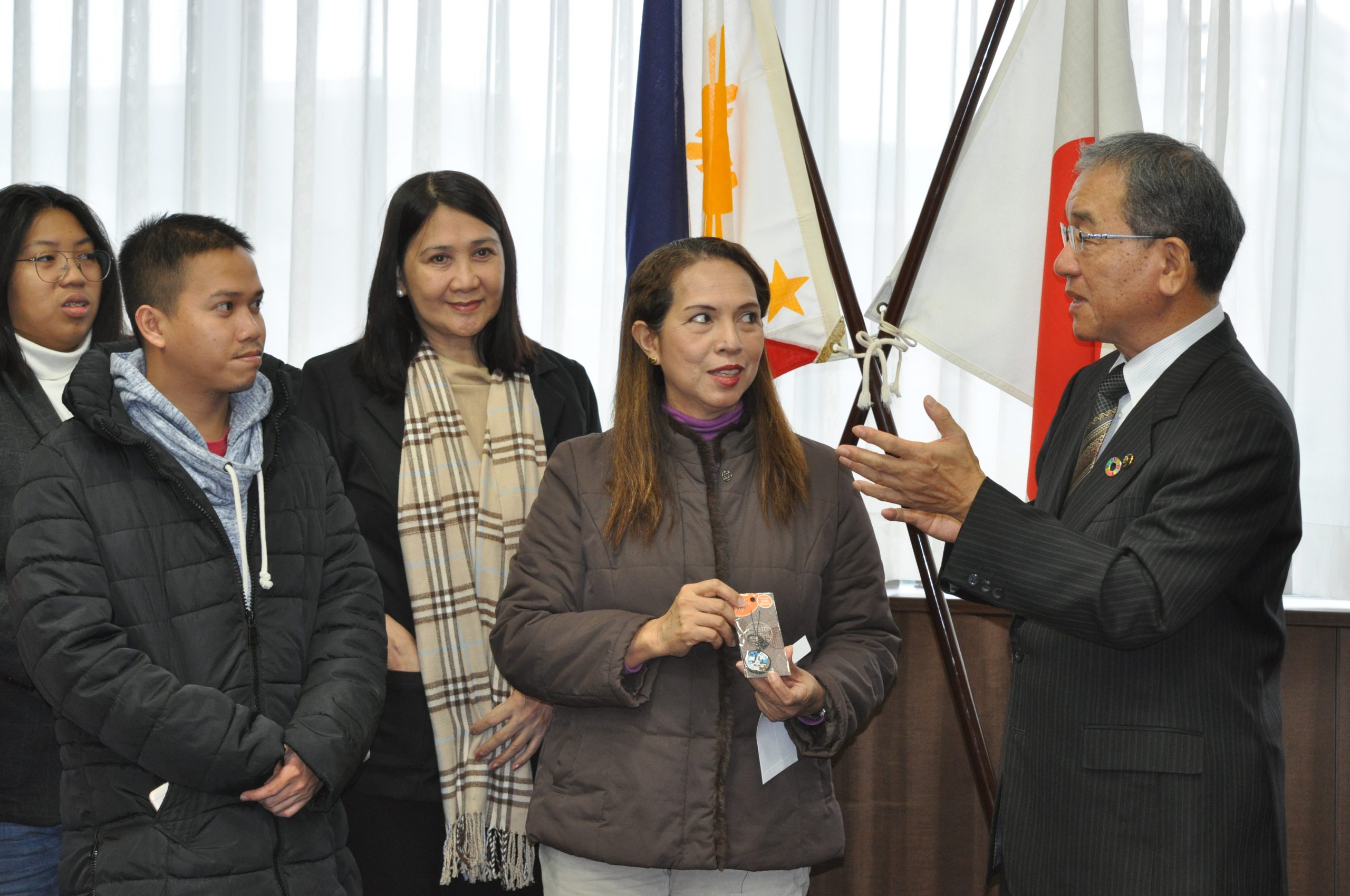 西条農高を訪れ交流