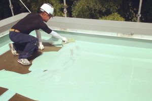 美建屋上防水工事中02