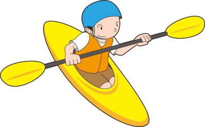 プールでカヌー体験