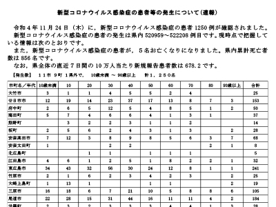 コロナ速報221125