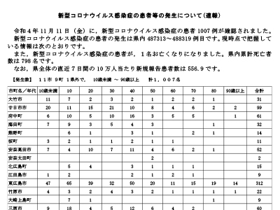 コロナ速報221112