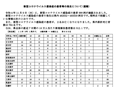 コロナ速報221110