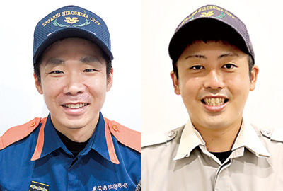 松田聡消防士長、中田孝平消防士