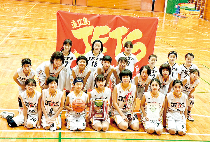 中国大会に初出場する東広島JETSミニバスケットボールクラブ女子（提供写真）