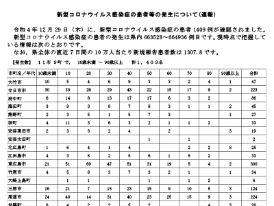 コロナ速報221230