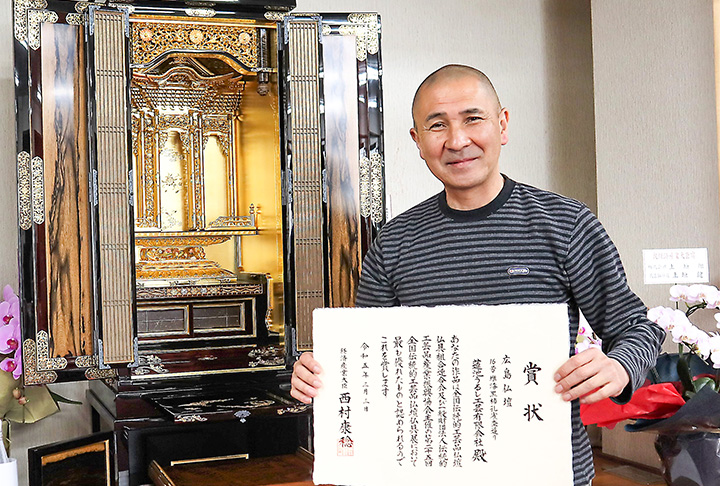 蓮池うるし工芸 社長　蓮池 稔さん