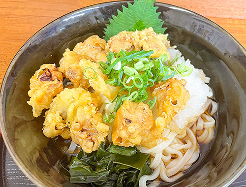 8月の期間限定「たこ天ぶっかけうどん」700円