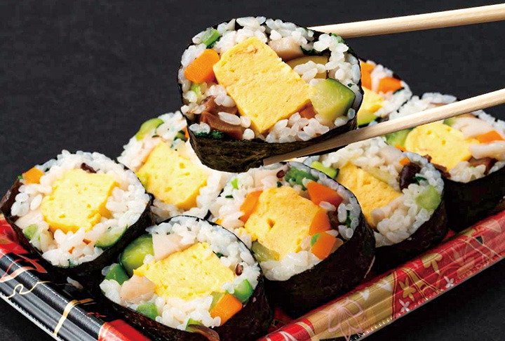 賀茂台地の食材を使った寿巻き（提供写真）