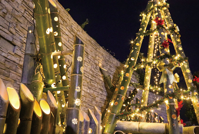 竹使ったイルミネーション