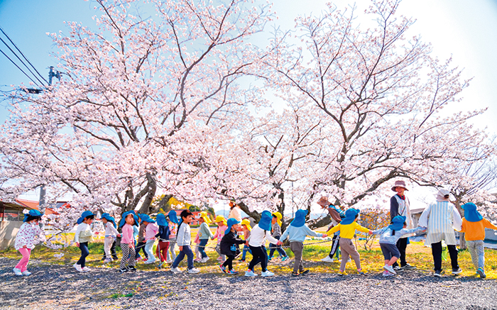 4月8日、八本松町で撮影したお花見散歩(撮影・フォトリポーター 井川)