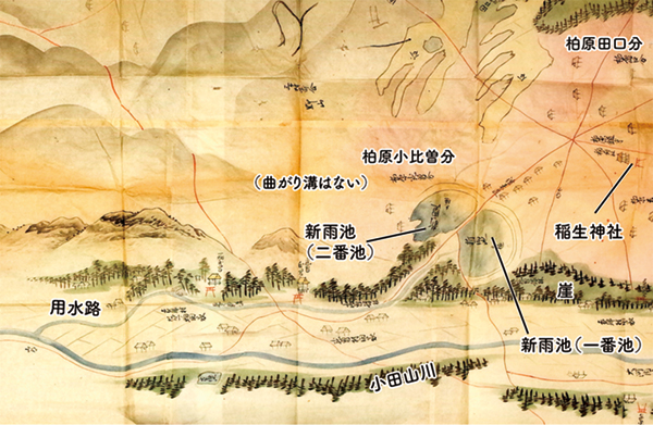 図5 文化13(1816)年の柏原地区の絵図