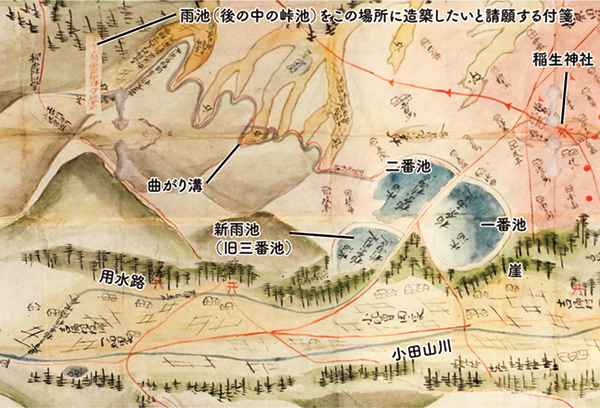 図6 文化14(1817)年の柏原地区の絵図