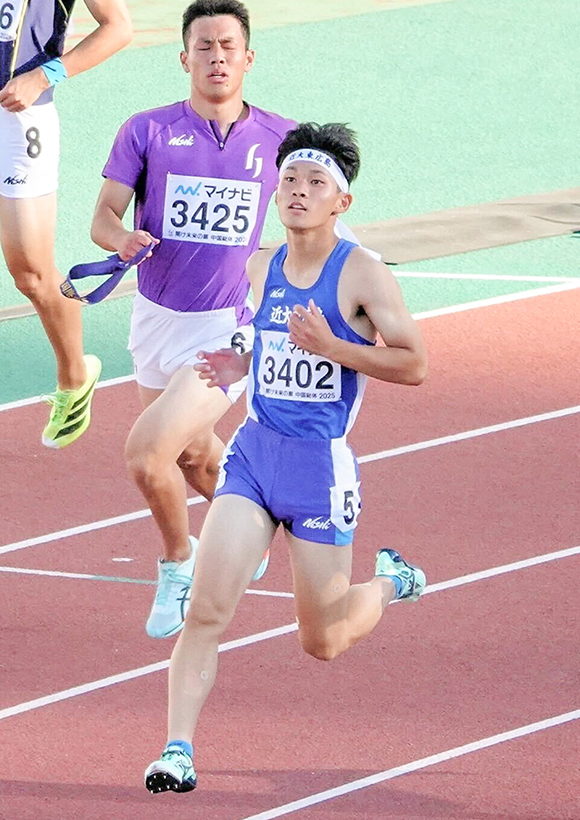 近大広島高東広島校の荒谷匠人選手（100メートル）