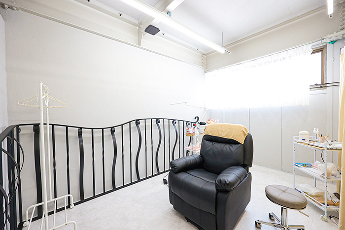 ▲アイメニューの施術ができるフロア（2階）