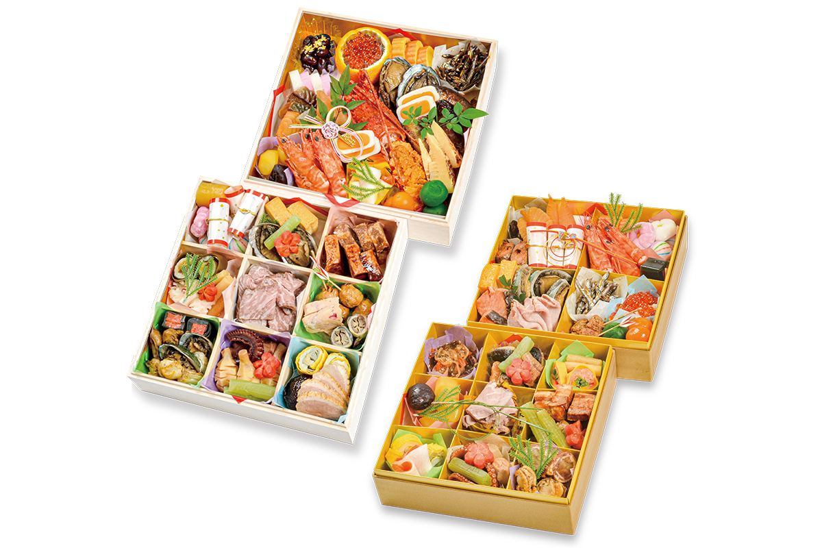 二段重の豪華なおせち「憩いの料亭 白竜湖」