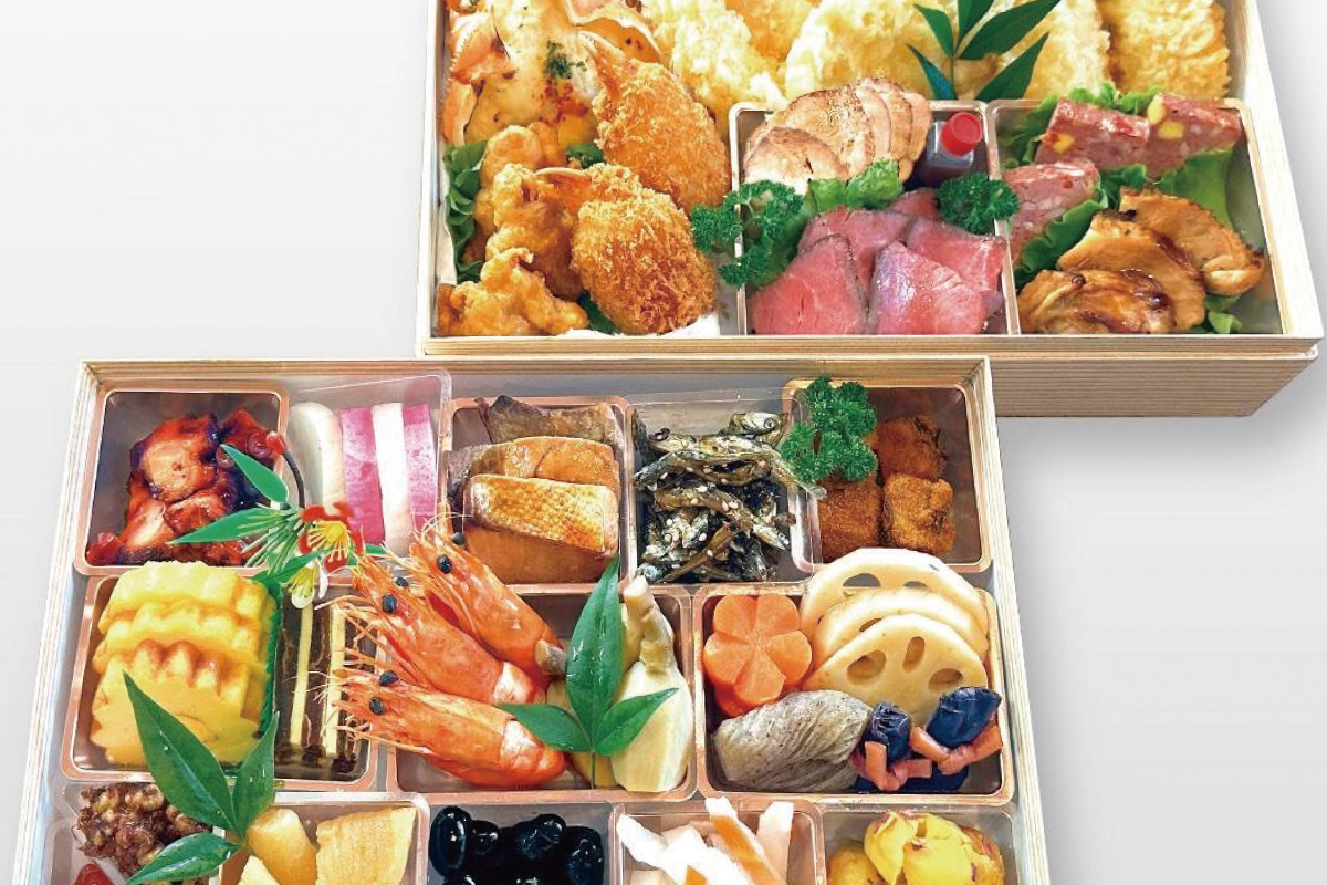 縁起の良い料理が詰まった二段重「天ぷら創作和食 天-てん」