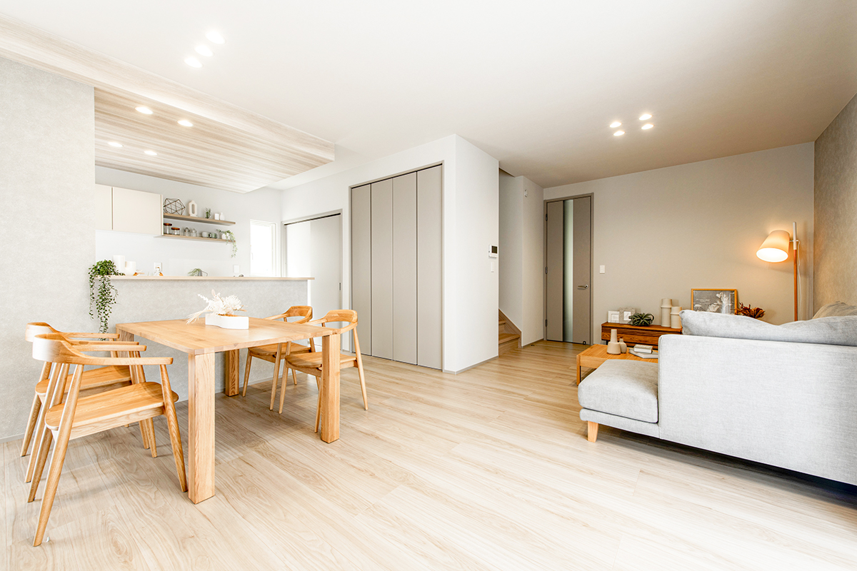 開放的なリビングダイニング