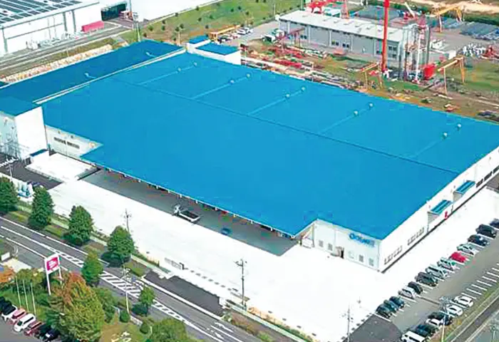 東広島市高屋台の産業団地内にあるクレアネイト東広島事業所。敷地の面積は、マツダスタジアムがすっぽり入るくらい広い!